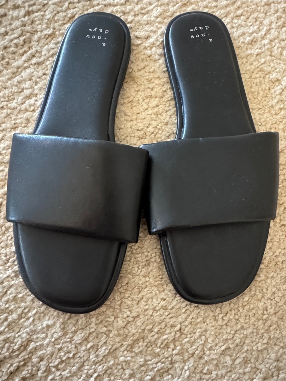 NEW Black Slide Sandals - Picture 3 of 5
